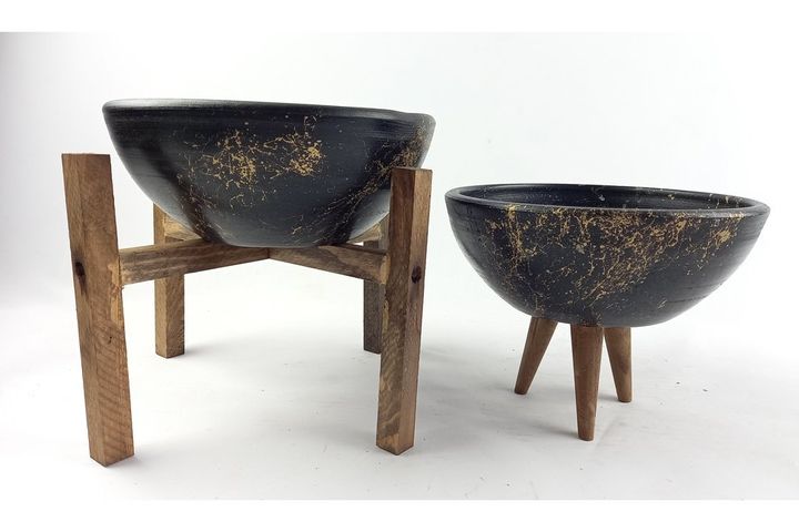 Earthenware Plant Pot, Black