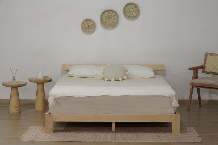 Axel Eko Berlin King Size Bed, 150 x 200 cm, Natural