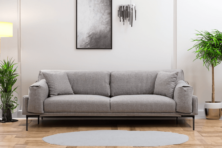 Leo Three Seater Sofa, Cloud Grey
