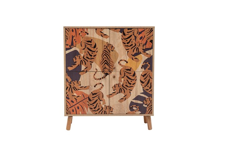 Tigris Multifunctionele Kast met Houten Poten