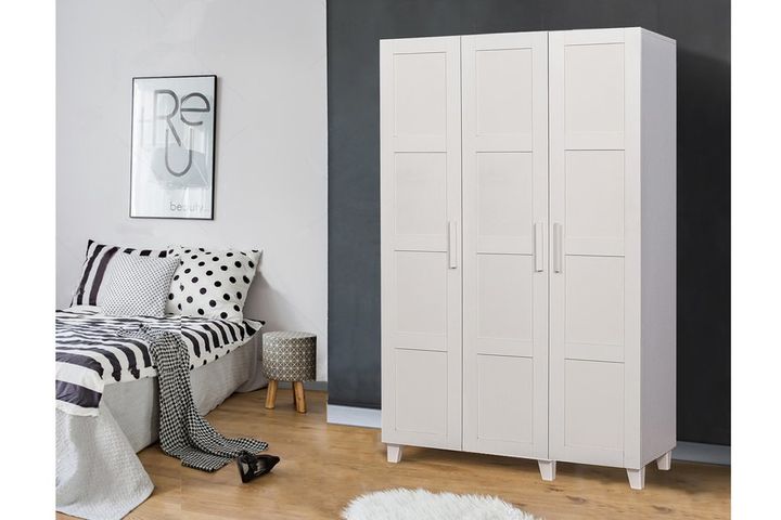 Hedera Nara Kledingkast met 3 Deuren, Wit