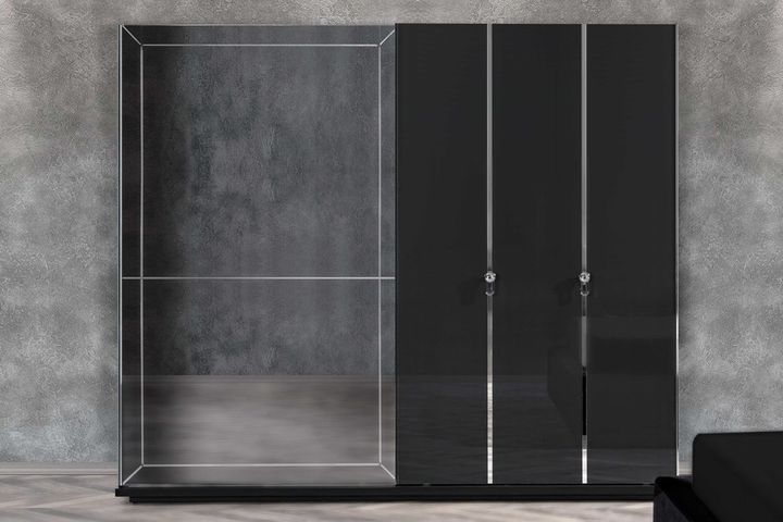 Noir Kledingkast met Schuifdeuren, Grijs