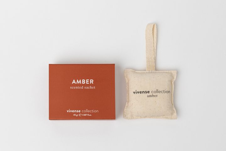 Amber Bergamot, Rose & Amber Scented Sachet, One Size