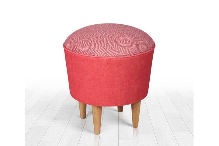 Sandy Poef met Houten Poten, Rood