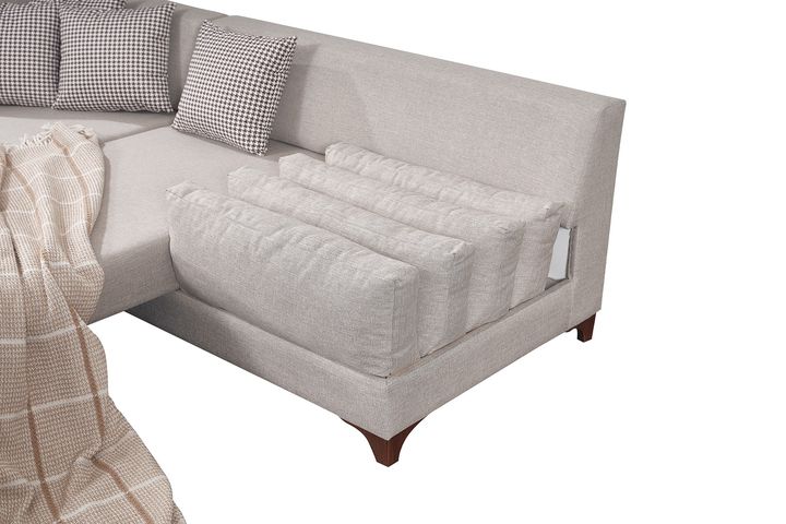 Masse Hoekbank Rechts, Creme