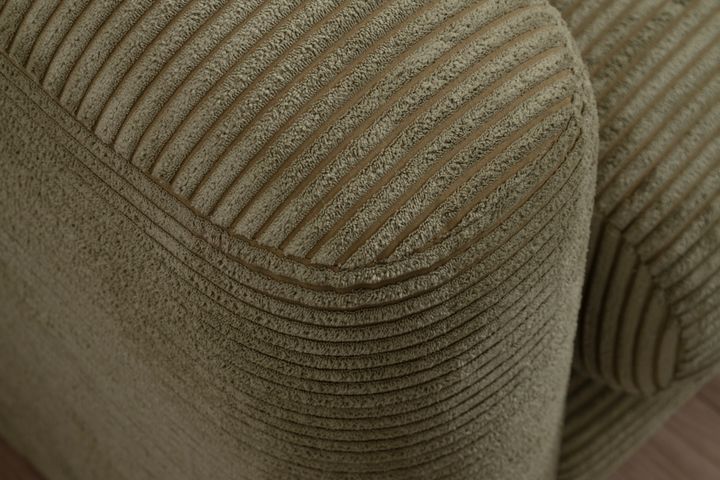 Lilly Ruffelfluwelen 3-Zitsbank, Groen