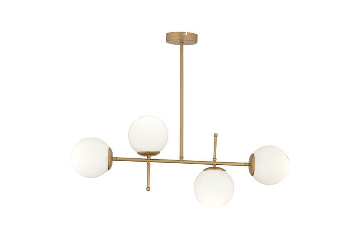 Apliqa Gael Hanglamp met 4 Lampjes, Mat Goud