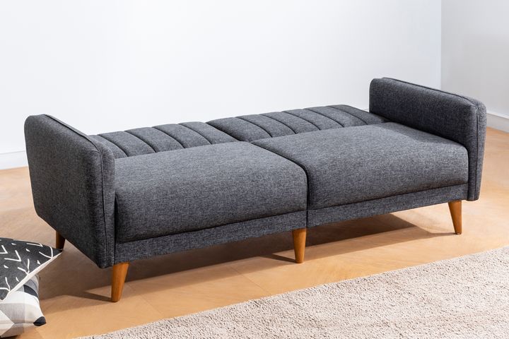Aqua Three Seater Sofa Bed, Anthracite Grey