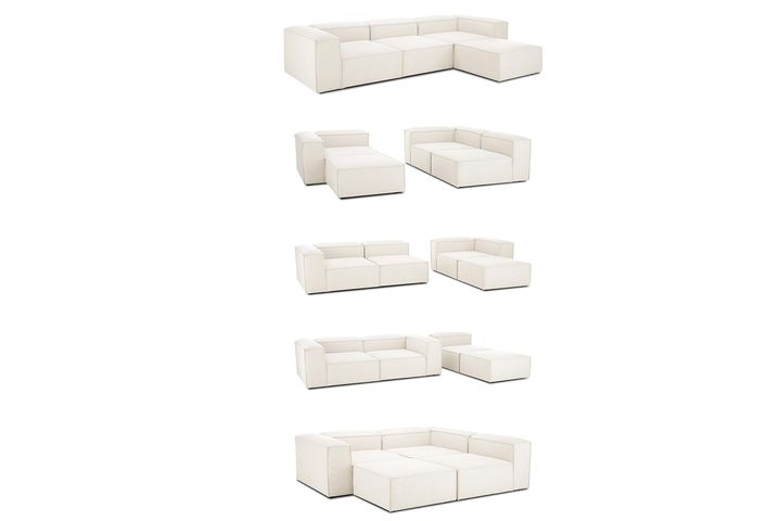 Frid Modulaire Hoekbank, Wit