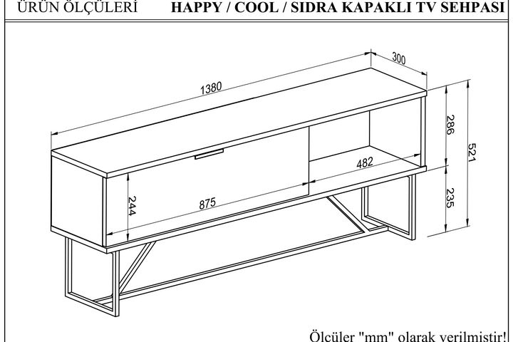 Milwaukee Cool TV-Meubel met Deuren