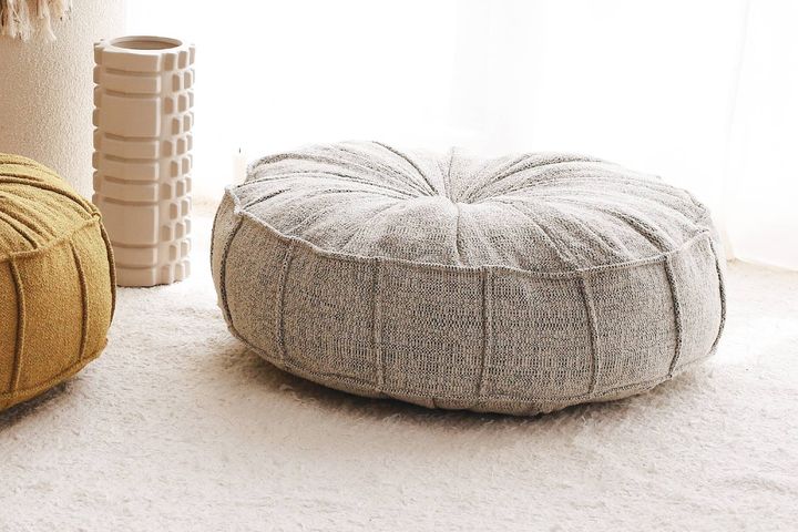 Junia Vintage Vloerkussen, Grijs