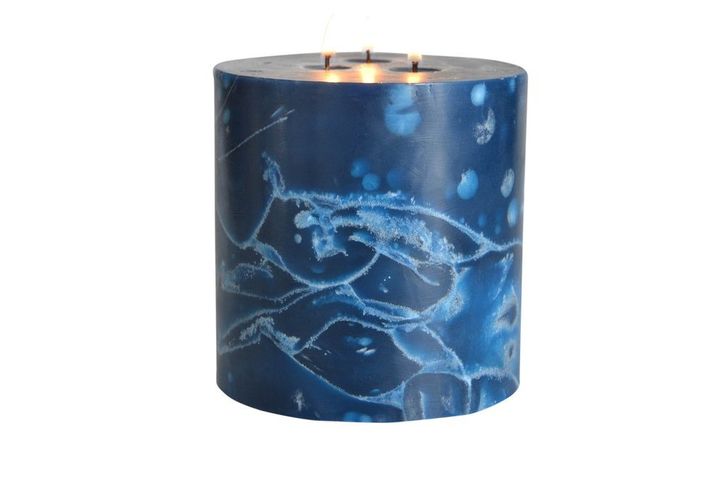 Marble Ocean Gardenia Scented Candle, Navy
