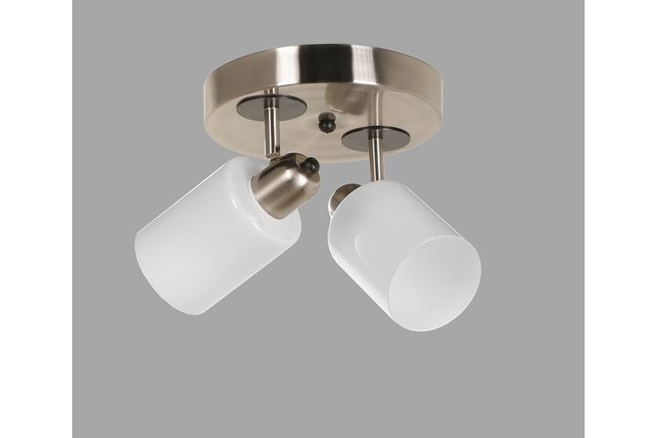 Nomi Winnie Glazen Hanglamp met 2 Lampjes, Chroom en Witte Hanger