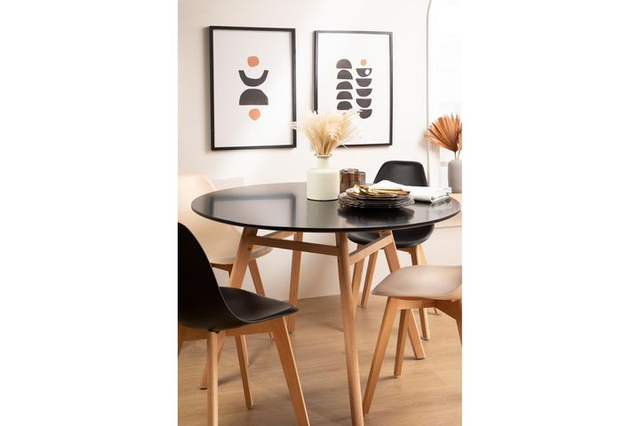 Redon Eettafel, 100 cm, Zwart