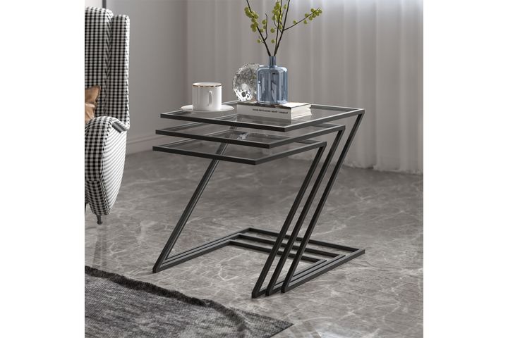 Misto Zettafelset, 3 Delig, Zwart