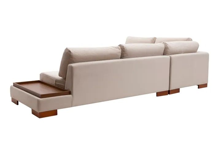 Tulip Hoekbank Links, Ecru (Zonder pouf)