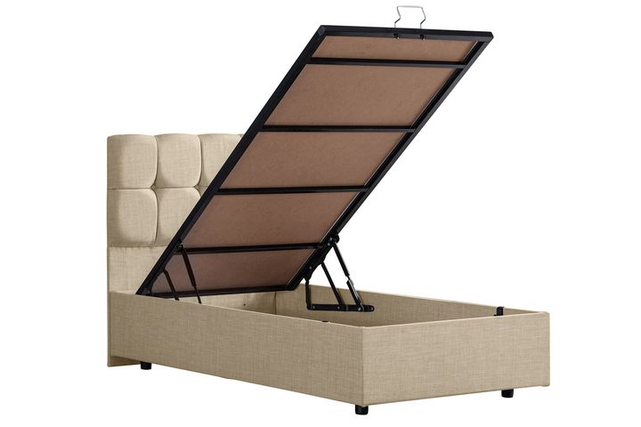 Paris Boxspringbed met Hoofdbord, 120x200 cm, Creme