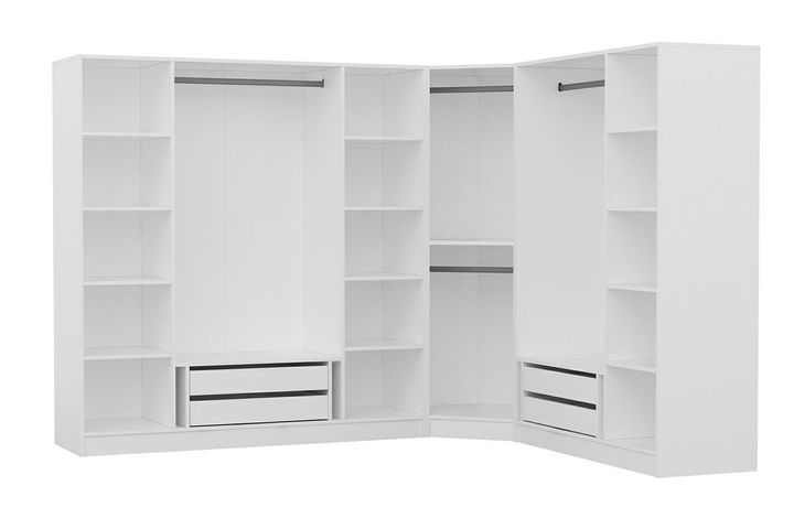 Medway Hoekkast met 8 Deuren en 4 Lades, Wit