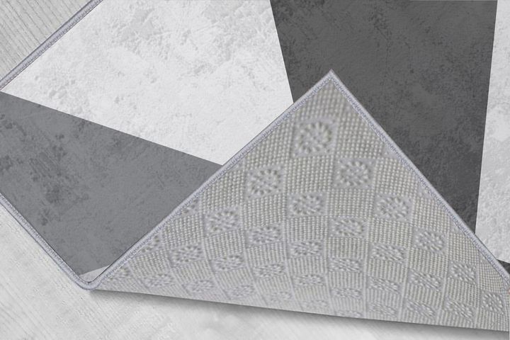 Rovigo Patterned Rug, 80 x 150 cm, Grey