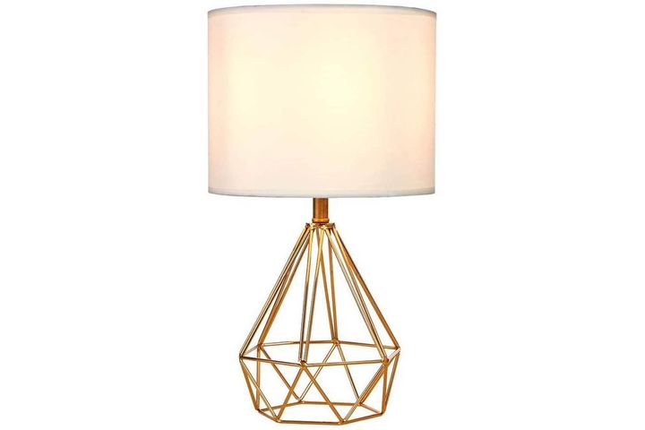 Diamond Tafellamp, Creme en Goud