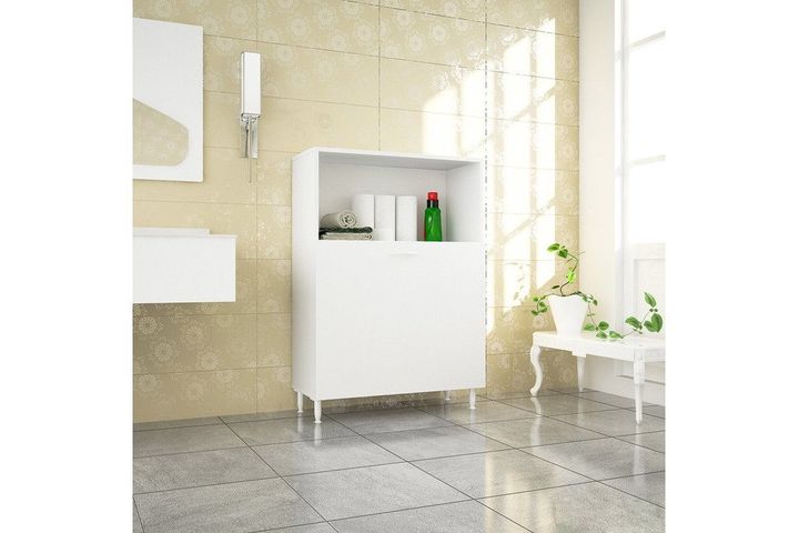 Eucalyptus Badkamermeubel met Wasmand