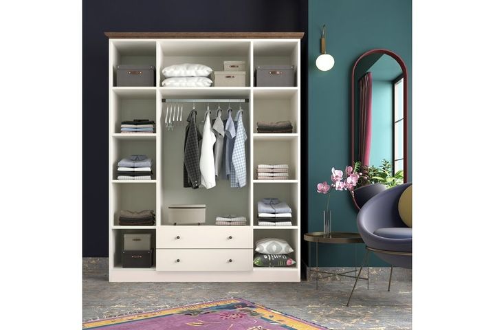 Klistra 4 Door Wardrobe, White