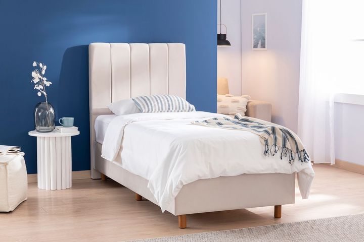 Luna Carpo Boxspring Set, 90x200 cm (Kleurkeuze Stof In Showroom)