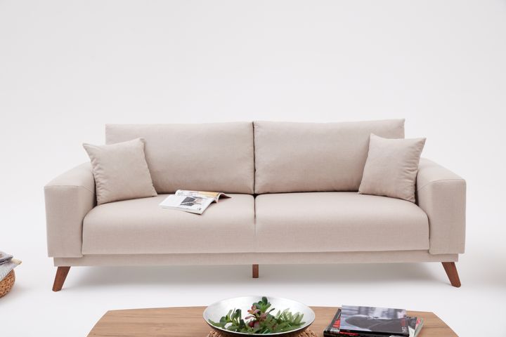 Lego 3-Zitsbank met slaapfunctie, Creme