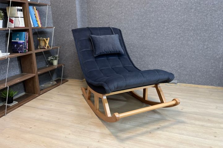 Asedia Maeve Schommelstoel, Antraciet & Natuurlijke Kleur