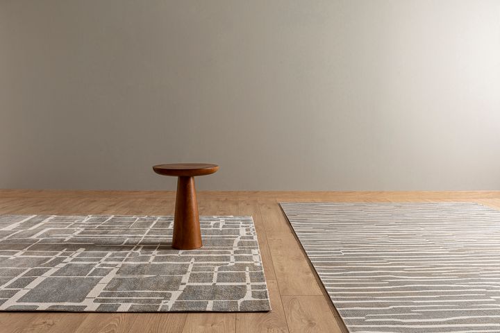 Nishi Machinetapijt, 160x230 cm, Grijs