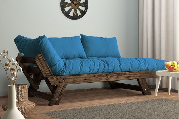 Woodesk Aller Massief 2-Zitsbank, Blauw en Bruin