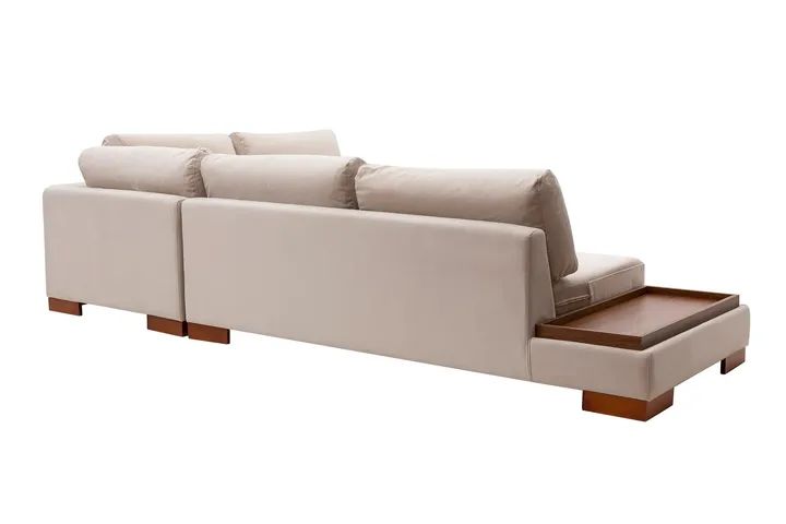 Tulip Hoekbank Rechts, Ecru (Zonder pouf)