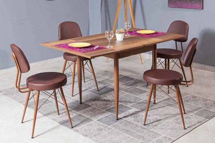 Adler Vierkante Tafel, 80x70 cm, Walnoot