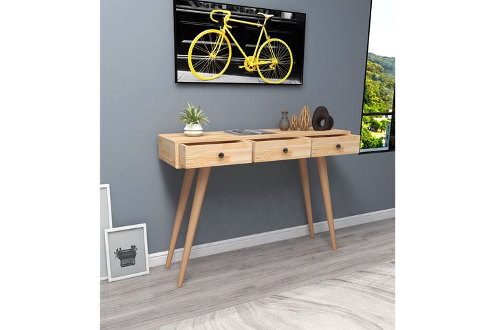 Woodface Rolls Houten Consoletafel, Beige