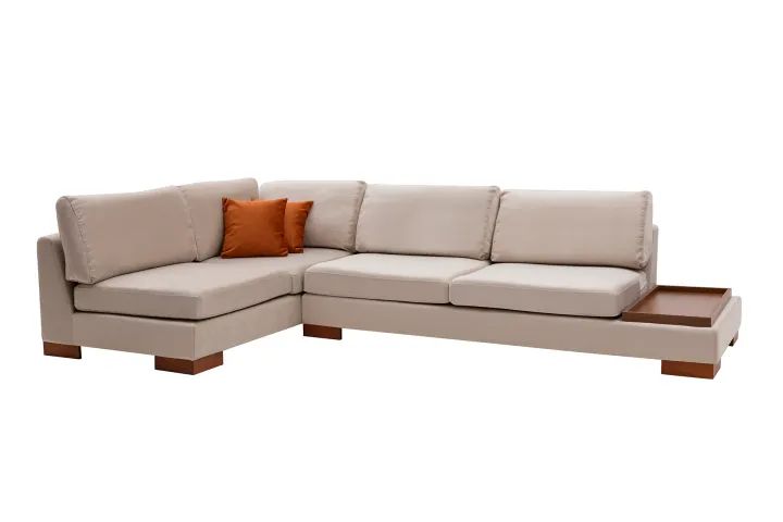 Tulip Hoekbank Links, Ecru (Zonder pouf)