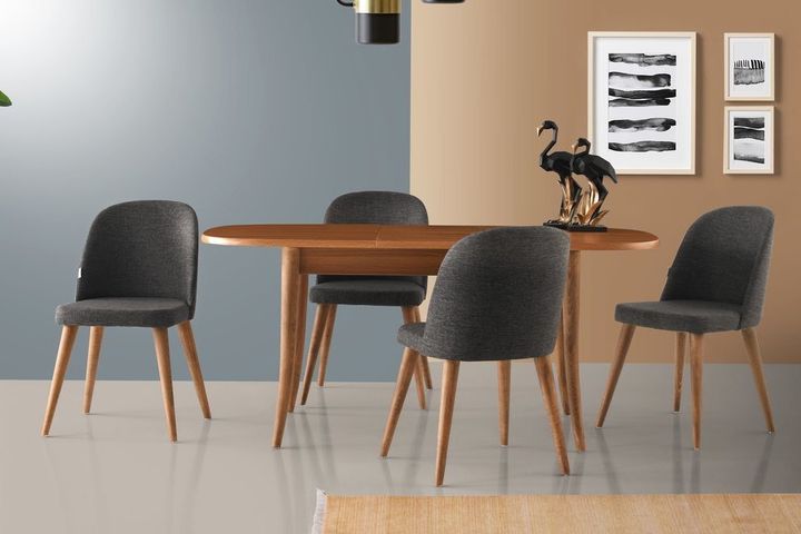Sortie Ovale Tafel en Donau Stoelenset, 130x75 cm