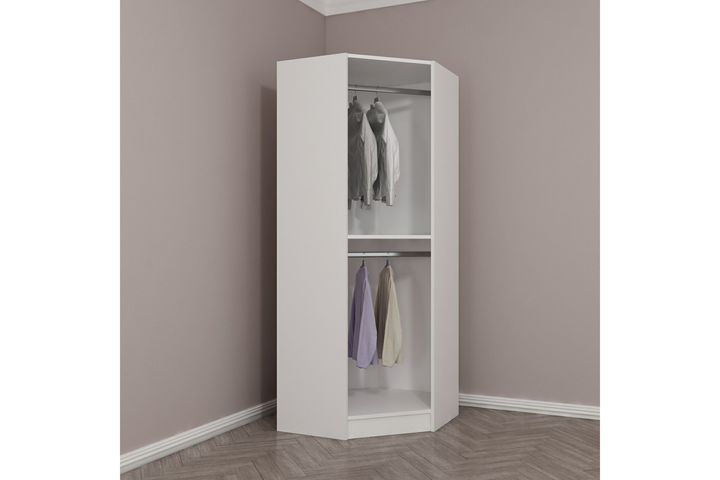 Tideway Hoekkledingkast, 210 cm, Wit