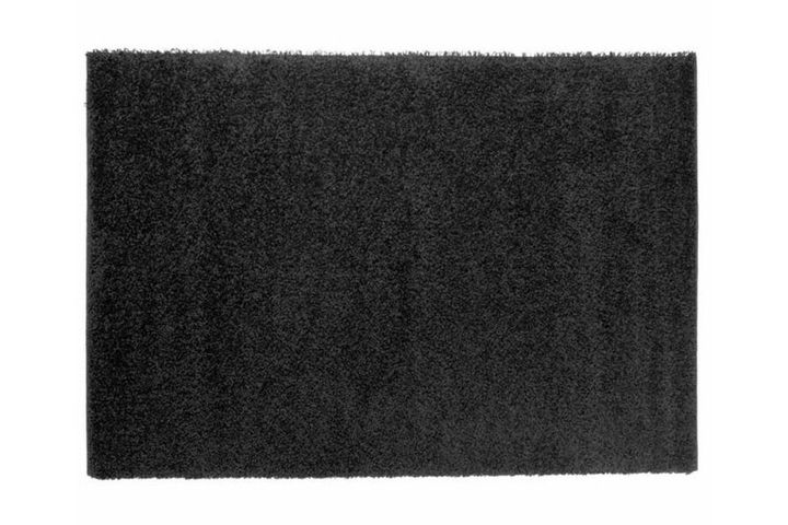 Piave Plain Shaggy Rug, 160 x 160 cm, Black