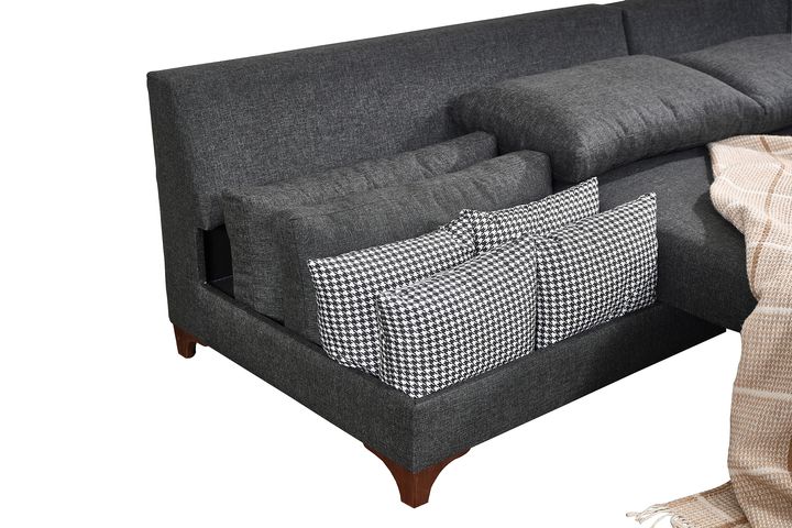 Masse Hoekbank Links, Antraciet