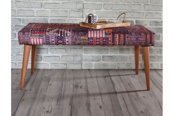Retro Bank met Tapijtpatroon