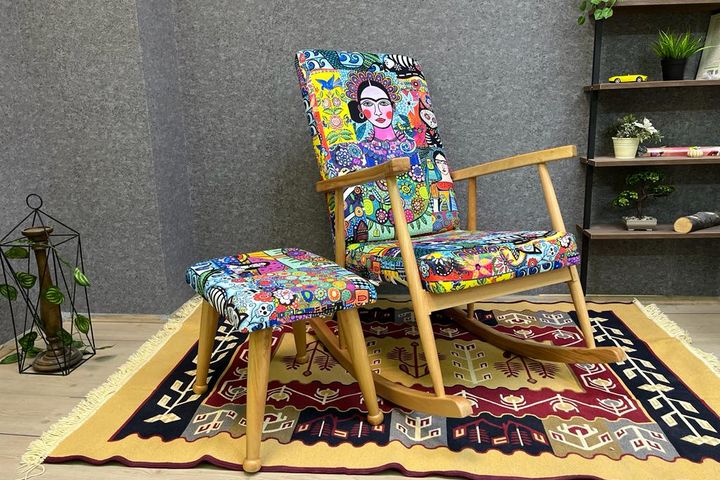 Asedia Trend Diego Schommelstoel, Kleurrijke & Natuurlijke Kleur