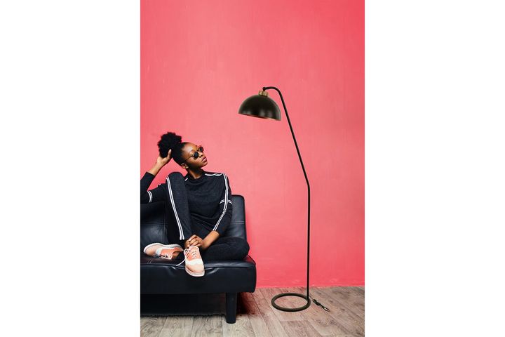 Delta Retro Vloerlamp, Zwart