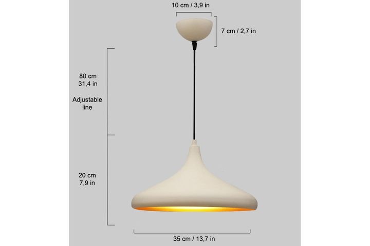 Bellezza Champion Hanglamp met 3 Lampjes, Wit
