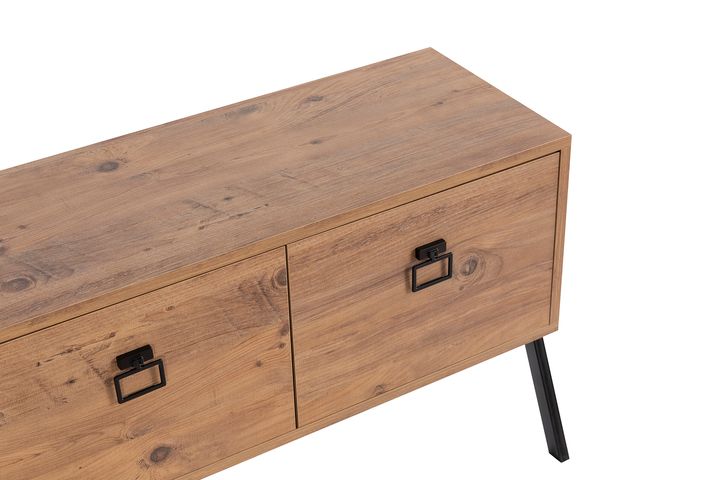 Yanke TV-Meubel met Rekken& Boekenrek, 150 cm, Pijnboom