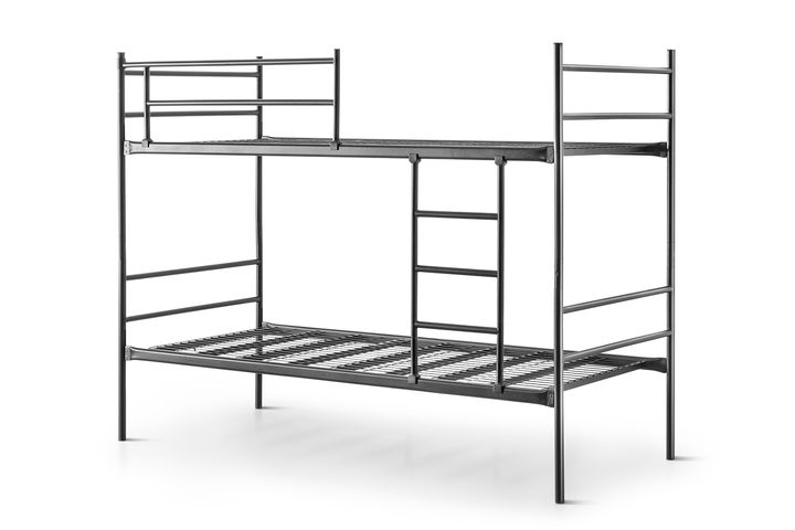 Louisa Metalen Stapelbed, 90x200 cm, Zwart