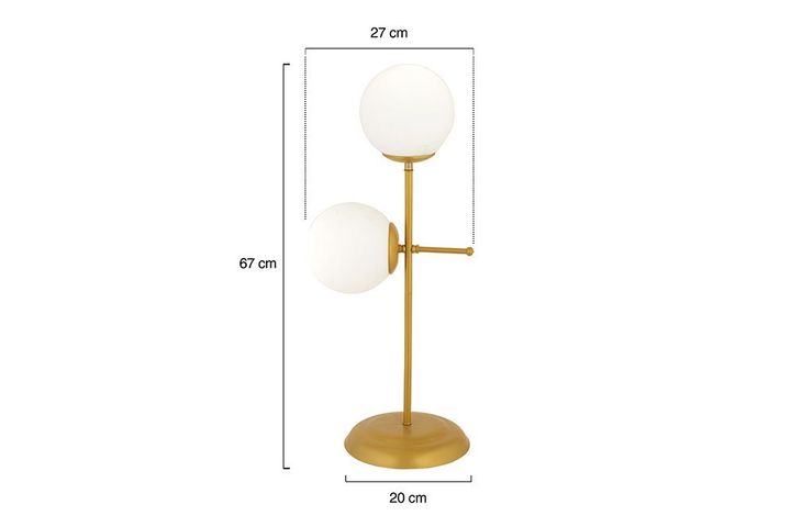 Gael Retro Tafellamp, Goud