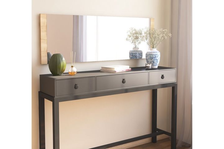 Mone Decoratieve Staande Spiegel, 40x120 cm, Natuurlijke Kleur