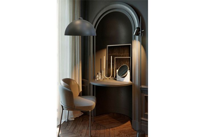Bellezza Alan 1-Light Pendant, Black
