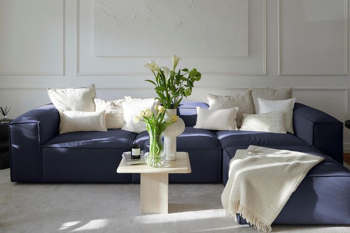 Frid Modulaire Hoekbank, Donkerblauw