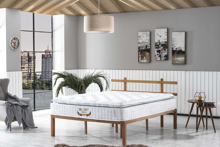 Bedcraft Pascha Exclusieve Volledige Orthapedische Veer Tweepersoonsmatras Met Ritspad, 180X200
